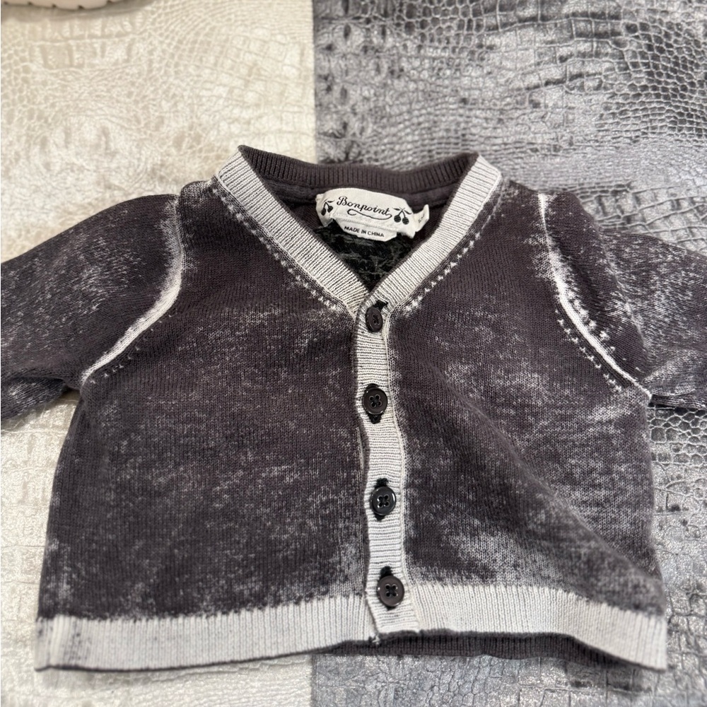 Bonpoint Gray Kids Cardigan